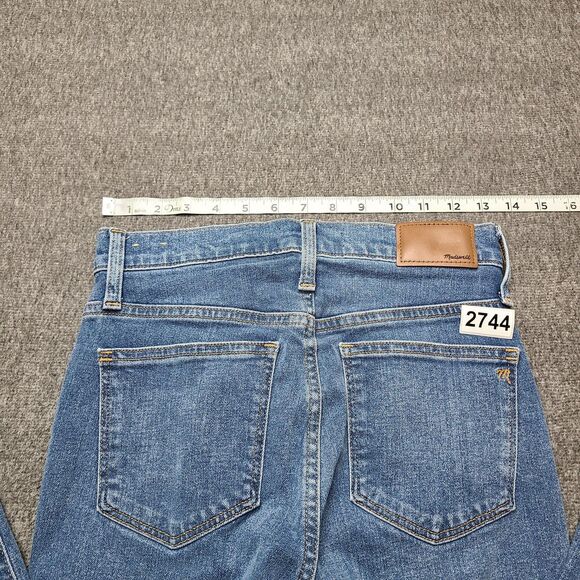 Madewell Jeans Womens 25P Blue 10" High-Rise Skinny Button Fly Stretch Petite - Picture 8 of 9